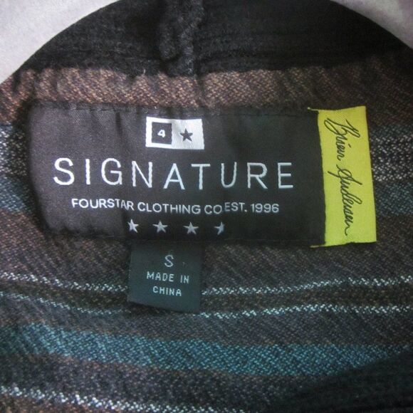 Four Star Clothing Retro Cardigan Lined Mens Size S Black Knit Button Front - Picture 2 of 14